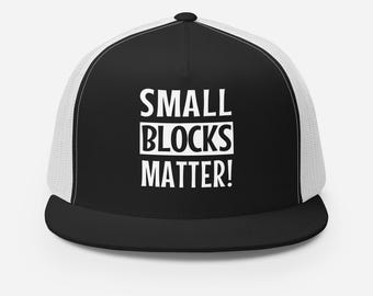 SMALL BLOCKS MATTER Trucker Hut Mütze Mütze Muskelauto Hot Rod Gasser Street ziehen Racer