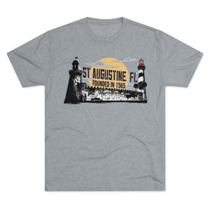 St Augustine Landmarks - Unisex Tri-Blend Crew Tee
