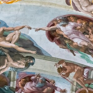 The Creation of Adam Reprint by Michelangelo. Framed print poster canvas historical wall graphics art Sistine Chapel design