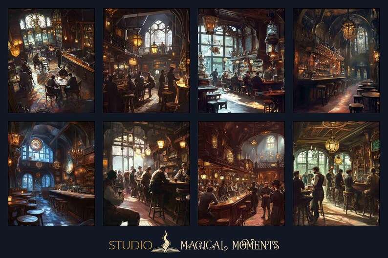 Victorian Pub Interior Digital Paper Pack: Scrapbook & Junk Journal ...