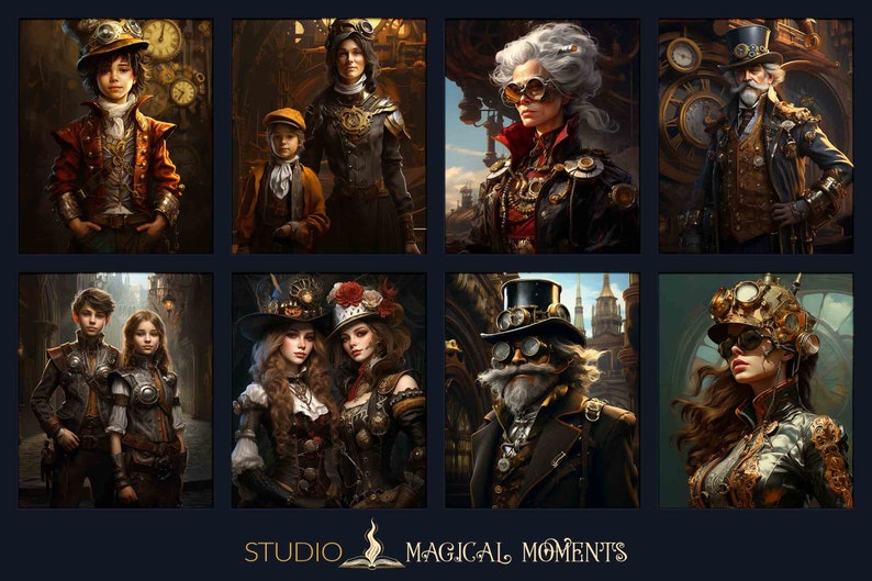 Steampunk Nobility Digital Papers: 16 konstverk (digital nedladdning) bild 4
