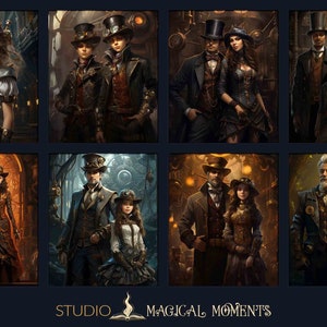 Steampunk Nobility Digital Papers: 16 konstverk (digital nedladdning) bild 3