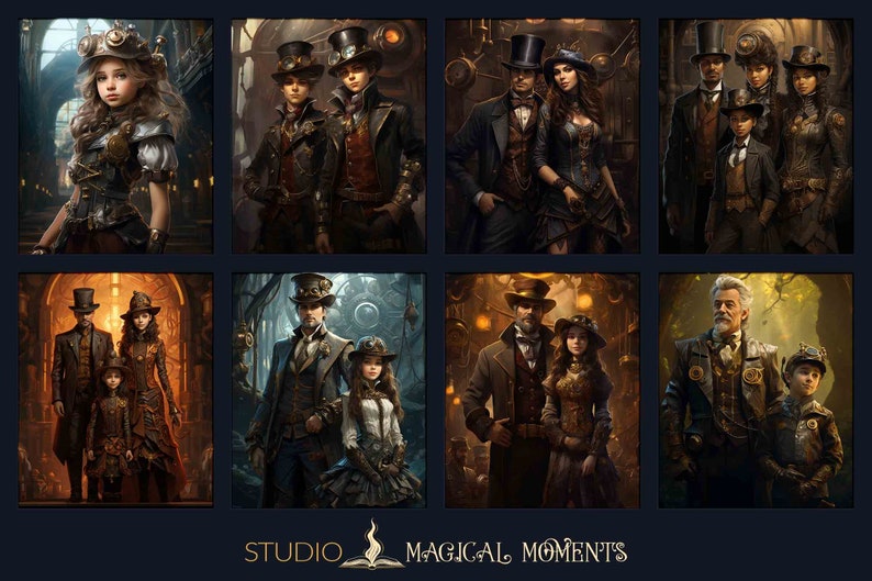 Steampunk Nobility Digital Papers: 16 konstverk (digital nedladdning) bild 3