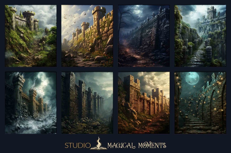 Medieval Fantasy Wall Art: 16 Digital Papers (digital Download) - Etsy