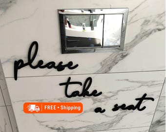 Please Take a Seat Bathroom Sign, Funny Bathroom Wall Decor, Toilet Art