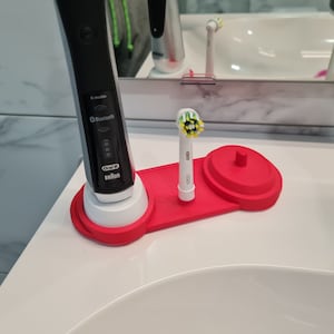 Oral B charger mount sockets Red| Toothbrush Head Holder Stand Organiser Oral B | Oral B toothbrush stand holder|  Organizer
