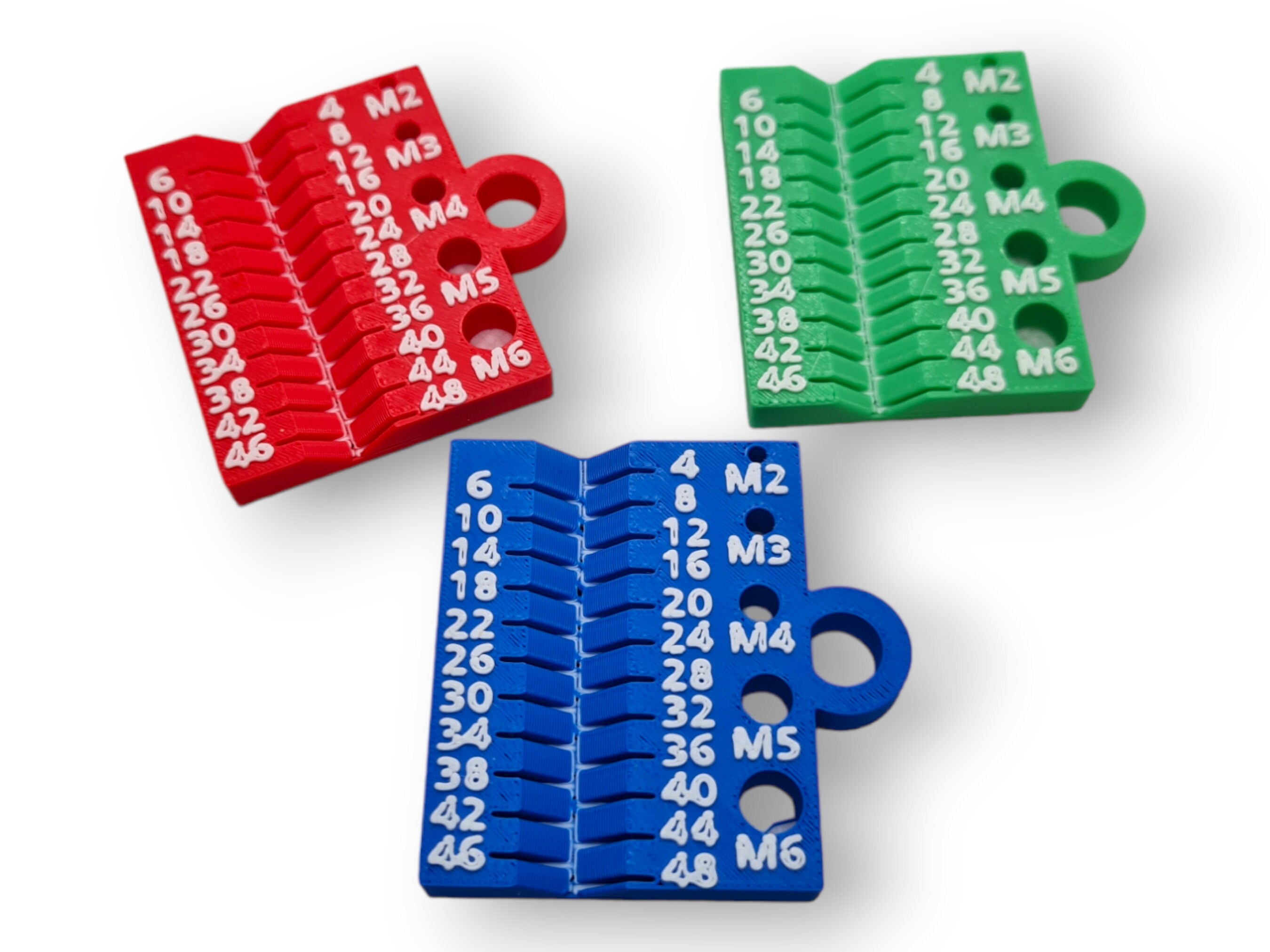 M2 Screw Ruler Metric Sorting Gauge for Bolts / Screws / Nuts (M2-M6 & 48mm) Metric ...