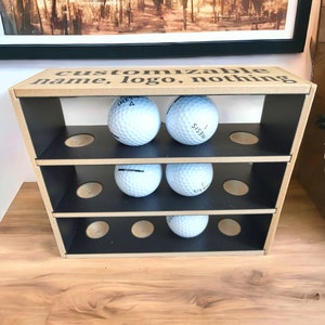 Vitrine de balles de golf imprimées en PLA 3D : peut contenir 12 balles, personnalisable