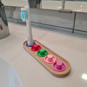 Oral B Pulsonic Zahnbürstenhalter Ständer Organizer Holzstruktur | Oral B Zahnbürstenständer Halter |  Organizer | Oral B Halter Pulsonic