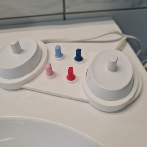 Oral B charger mount sockets White | Toothbrush Head Holder Stand Organiser Oral B | Oral B toothbrush stand holder|  Organizer