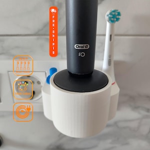 EU Socket Charger Mount Compatible with Oral-B iO 7 8 9, Toothbrush Holder