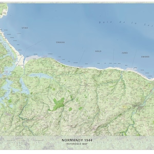 Normandië 1944 referentiekaart