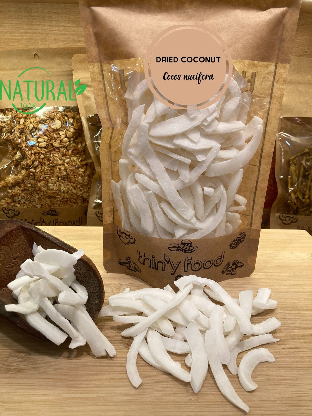 Dried Coconut Slices Dried Organic Coconut Flakes Etsy
