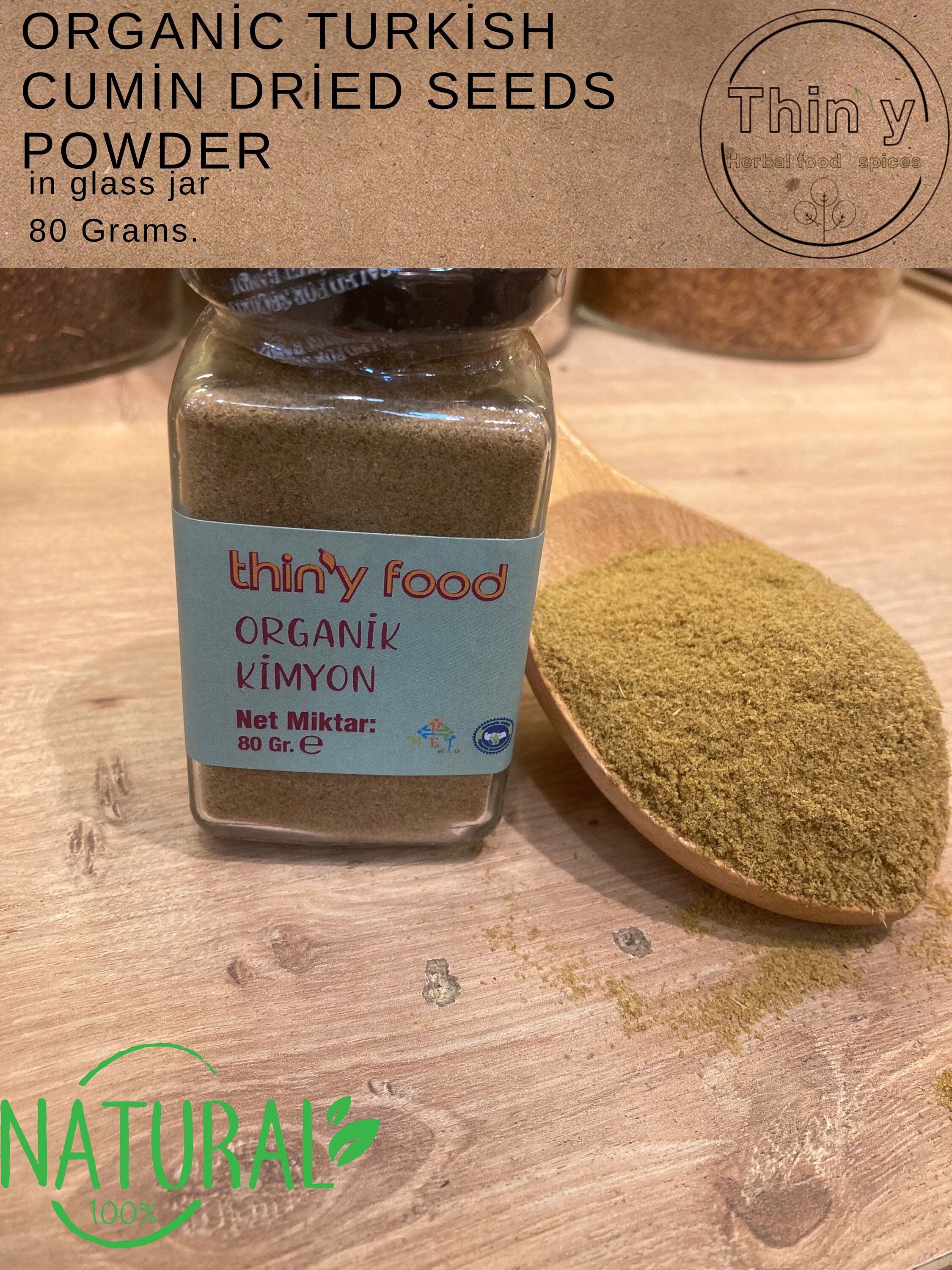 100% Turkish Organic Cumin Dried Seeds Powder 80 Gr Cuminum Cyminum Cumin  Seeds Organic Cumin Spice Superior Quality Herbs&spices 