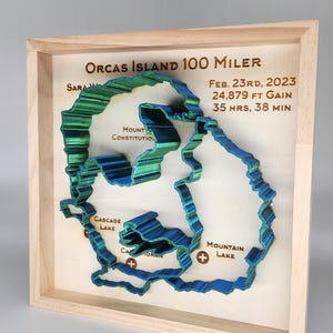 Modelo de trilha de caminhada personalizado, escultura GPX, Ultra, MTB, Trail Running