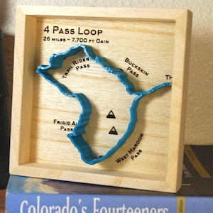 Ruta de senderismo 3D de 4 pasos, circuito circular de 14 pies, Aspen, Colorado, impresa en 3D y grabada con láser