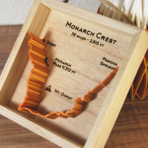 Monarch Crest Mountainbike Weg, 3D Modell, gedruckt, Laser graviert