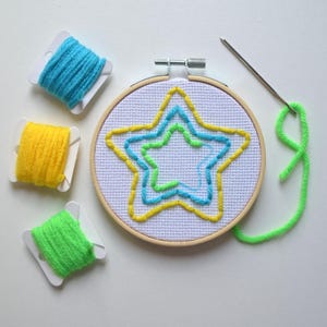 Mini Kids Embroidery Kit, Learn to Sew Craft
