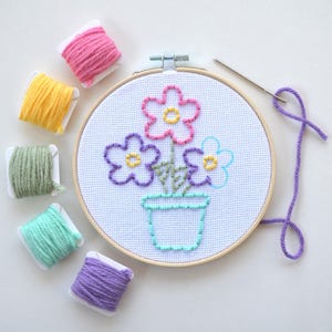 Kids Sewing Kit, Learn to Sew Craft, Flower Craft