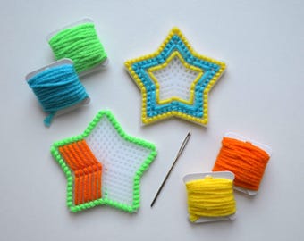 Plastic Canvas Sewing Kit for Kids, Star Craft