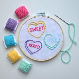 Kids Sewing Kit, Valentine's Day Craft, Embroidery Kit for Kids