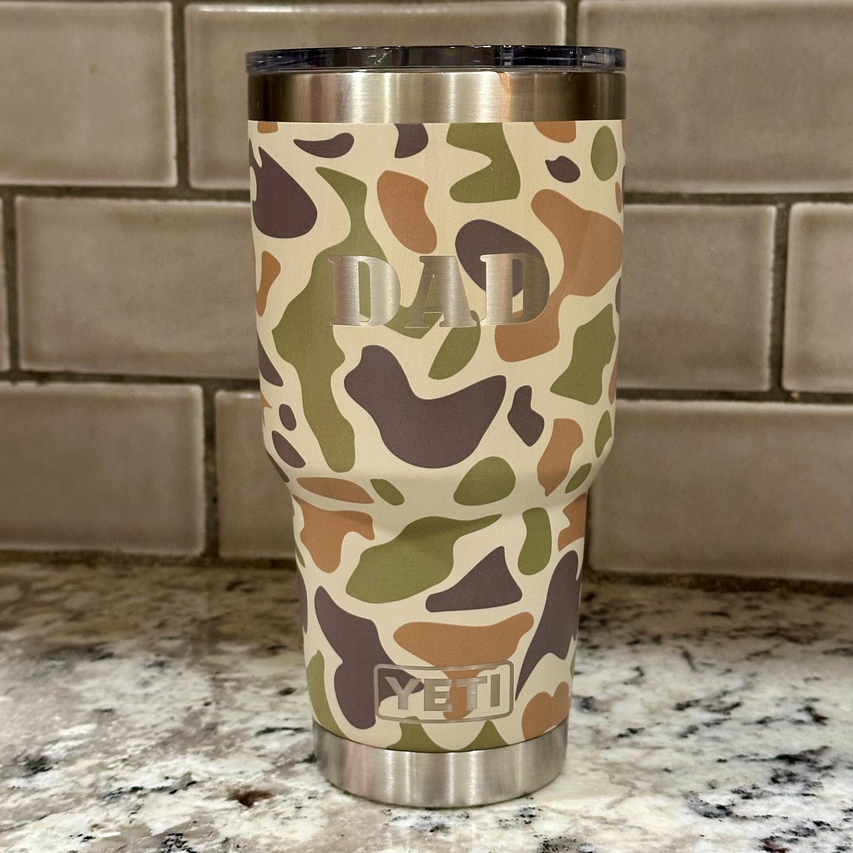 Camo Personalized Yeti Rambler Retro Look Camouflage Flip Top