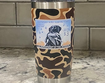 Yeti 20 oz Tumbler Duck Stamp Old Camo No Stamp