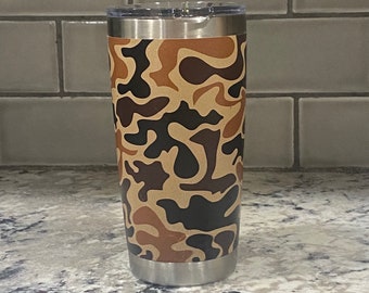 Yeti 20 oz Tumbler Duck Stamp Old Camo No Stamp
