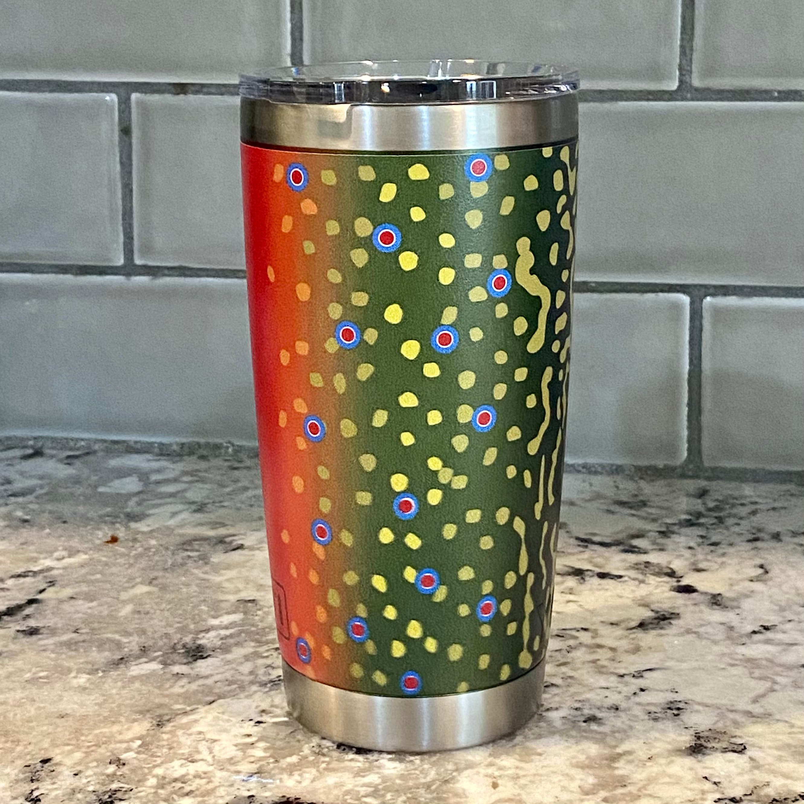 Yeti 20 Oz Tumbler BROOK TROUT Full Wrap UV Printed Permanent Etsy