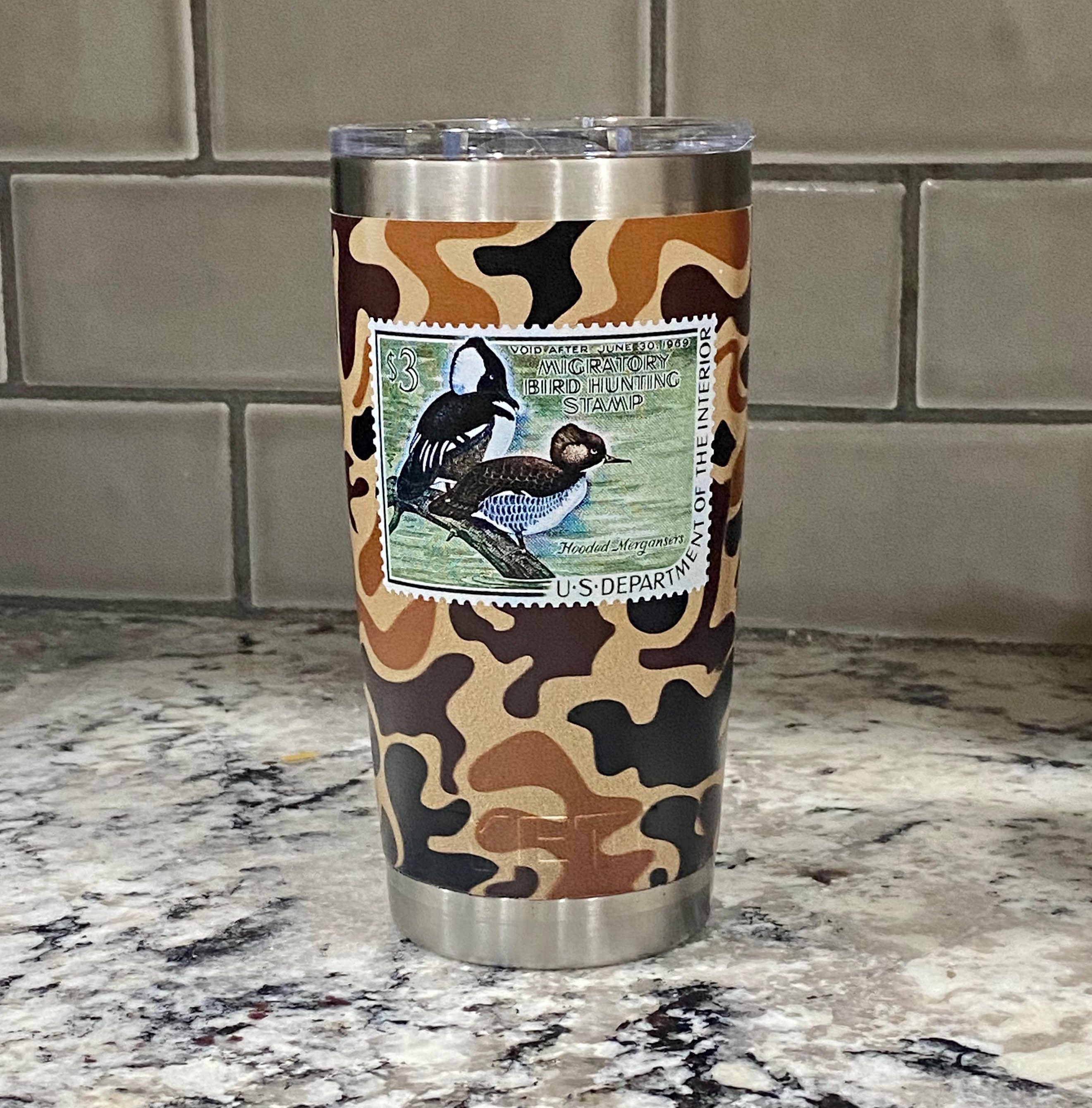 Yeti 20 Oz Tumbler Duck Stamp Old Camo 2019 Mallard Flying 