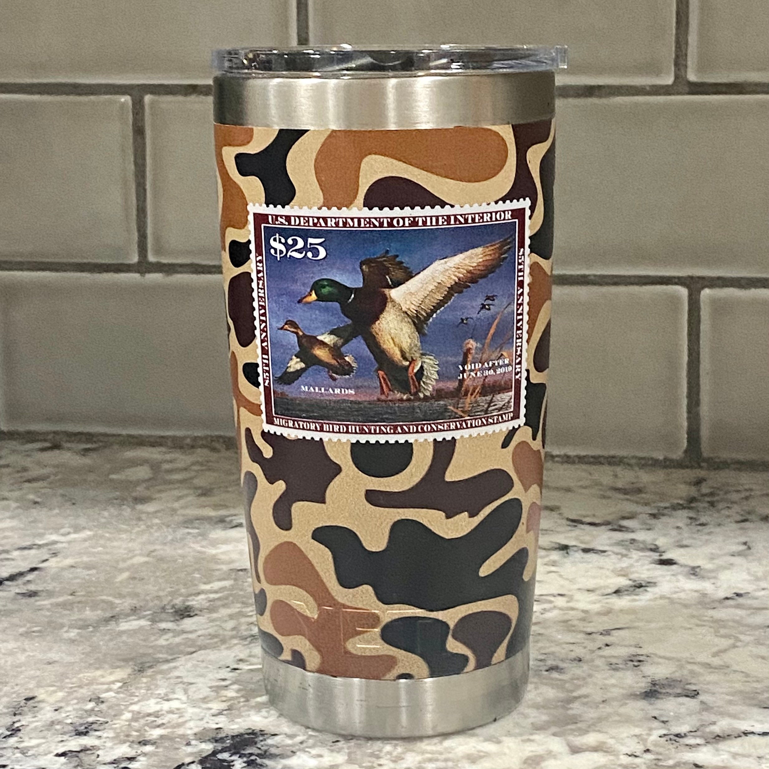 Yeti 20 Oz Tumbler Duck Stamp Old Camo 2019 Mallard Flying 