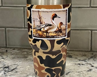 Yeti 20 oz Tumbler Duck Stamp Old Camo No Stamp