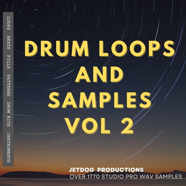 Drum Loops and Samples Vol 2 - Over 1770 Fresh Professional Wav Samples - Classic and Original 100% Royalty-free