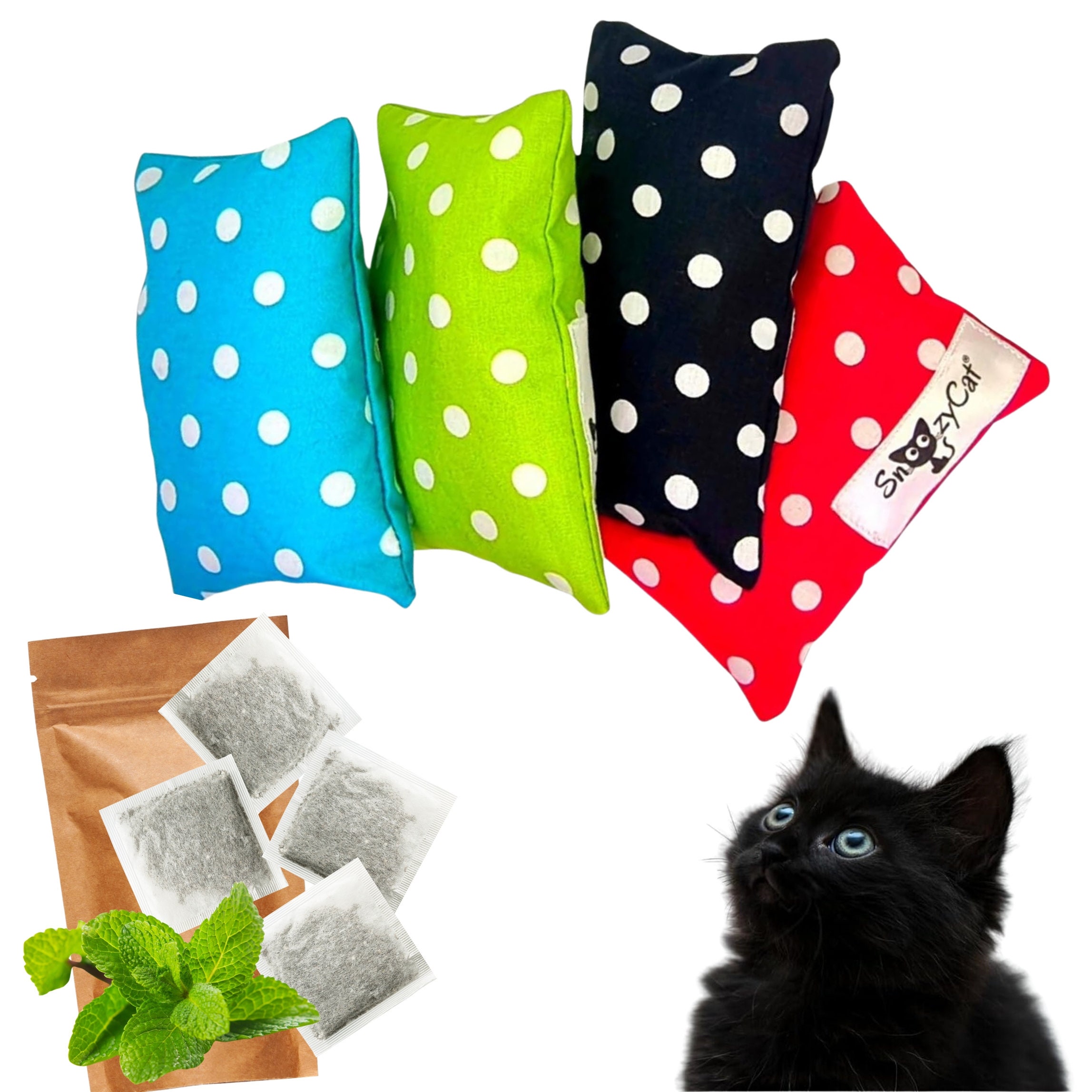 Cuscini Con Erba Gatta KATZOX Per Gatti - Gioco Resistente A Graffi E Morsi, Con Pellicola Frusciante - Foto 4