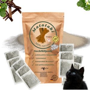 10 Refill Pads Matatabi and Catnip – For Cat Cushions and Toys | Natural & Activating | SNOOZYCAT®