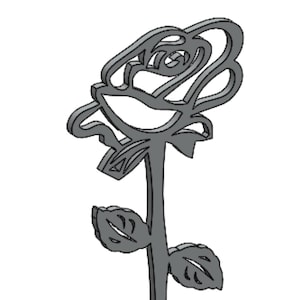 Laser Cut Rose DXF File – 3D Metal Flower | MachCutStudio