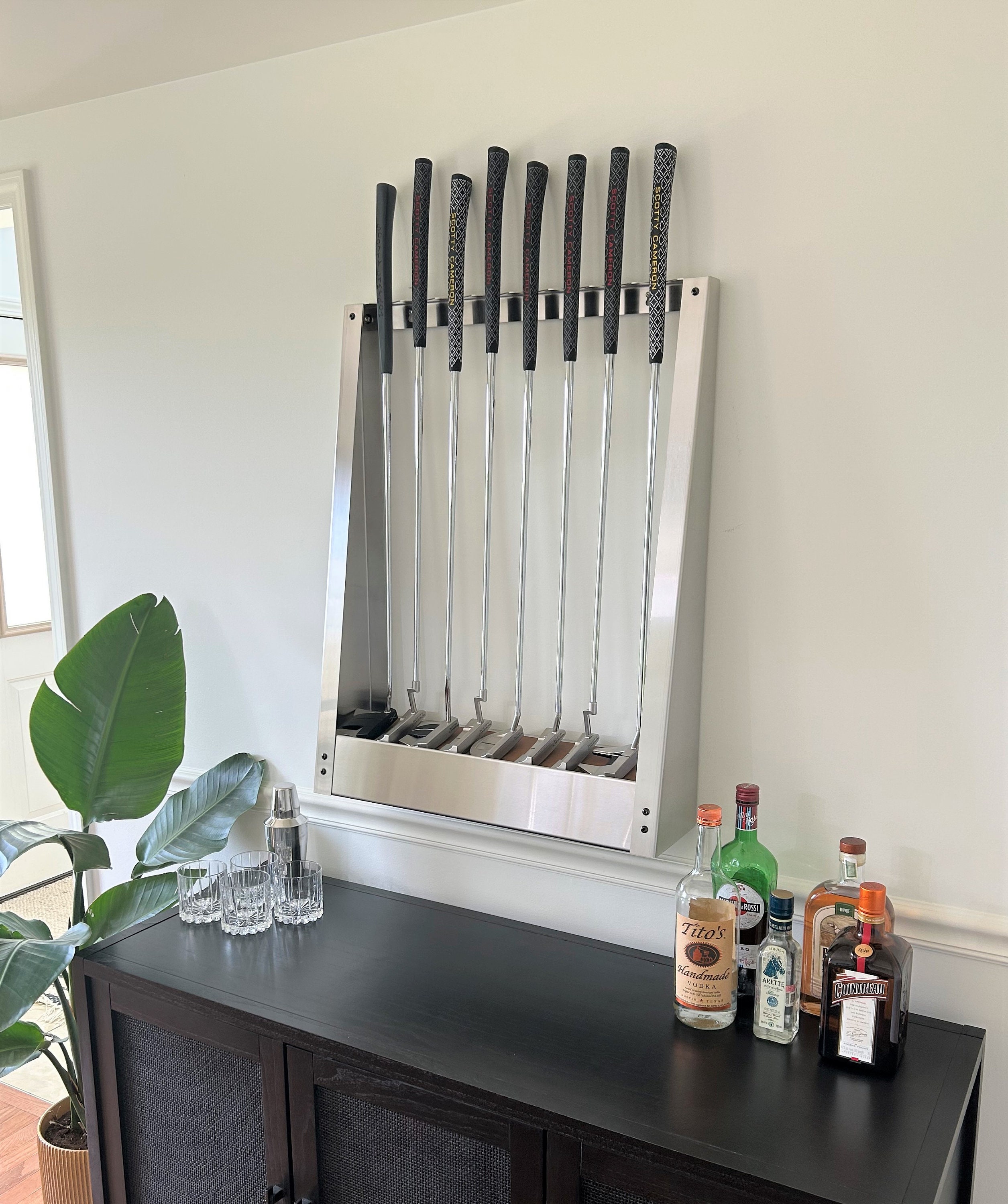 Custom Putter Rack Custom Stainless Steel Golf Club Display Rack With Wall Mount and ...