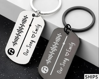 Spotify Music Code Keychain, Music Code Keychains, Personalized Keychain, Song Keyring, Music Keychain, Christmas Song Keychain
