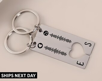 Music code keychain, song code keychain, qr code keychain, spotify key ring, spotify keychain,  spotify code keyring, spotify keyring