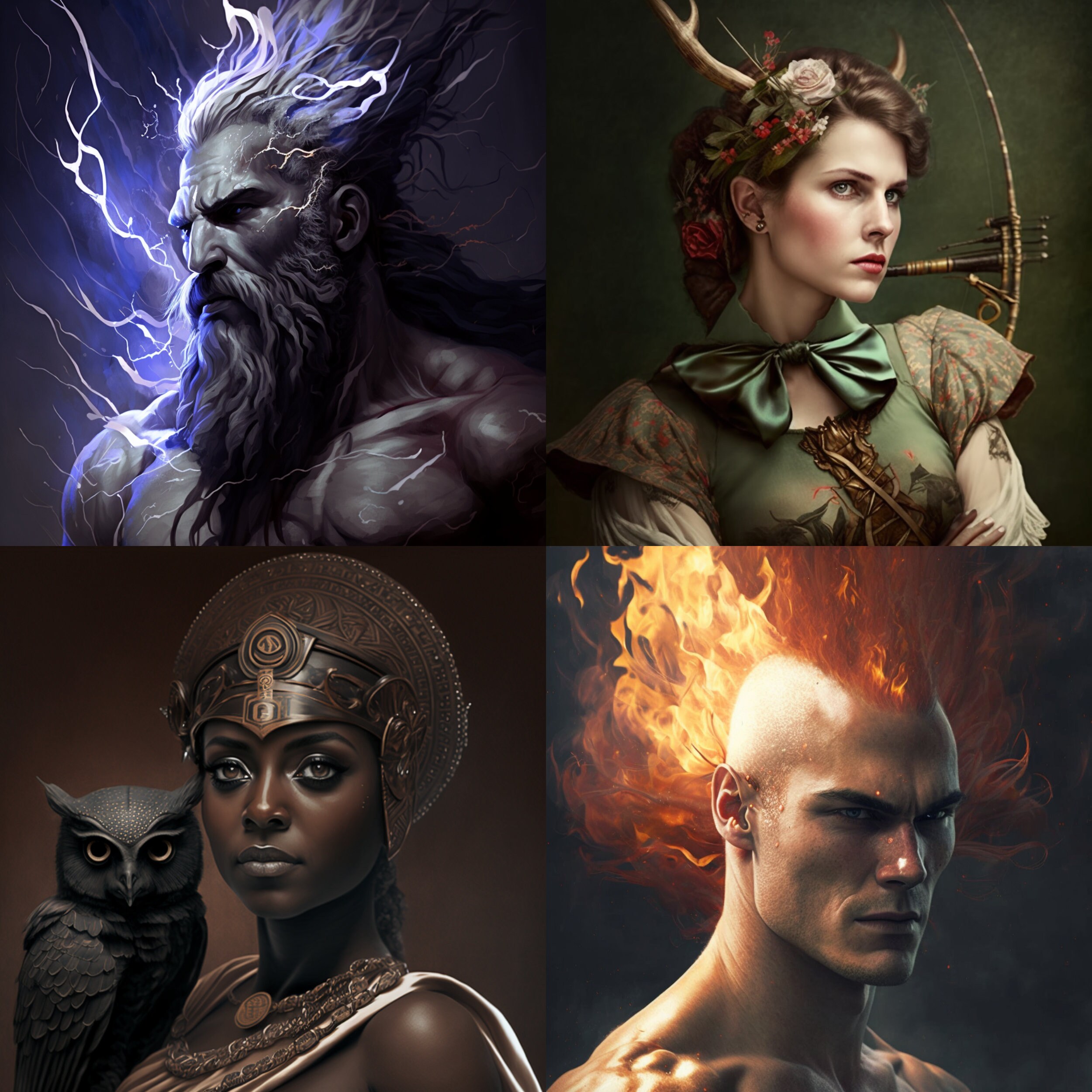 Greek & Roman Gods Art Bundle | Olympian Deities Digital Download ...