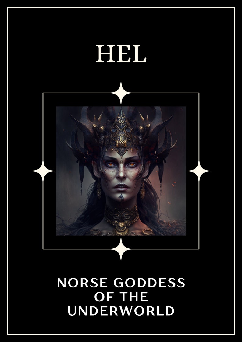 Hel Norse Goddess Portrait (digital Download) - Queen of Underworld ...
