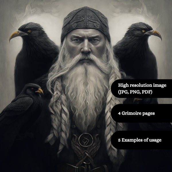 Odin Norse God Art Print (Digital Download)- Occult Decor