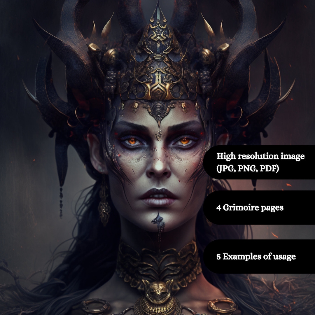 Hel Norse Goddess Portrait (digital Download) - Queen of Underworld ...