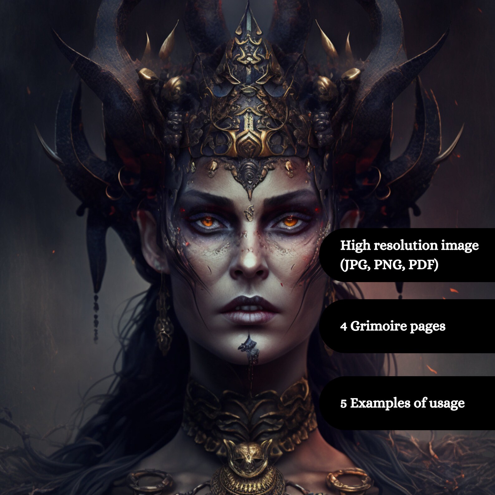 Hel Norse Goddess Portrait (digital Download) - Queen of Underworld ...