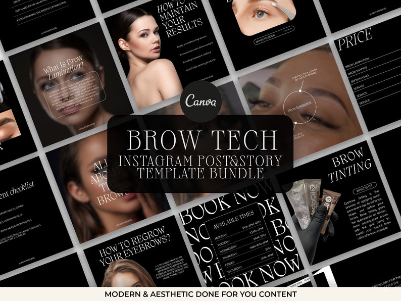 Instagram Templates for Brow Artists ,brow Tech Post Templates Brow ...