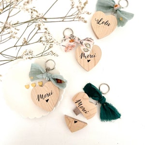USB-sleutelhanger. Cadeautjes einde schooljaar. Meester, minnares, Atsem, bruiloft, verjaardag.