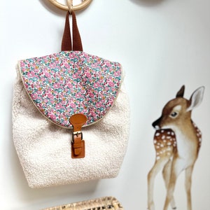 Sac à dos personnalisé bouclette et liberty Betsy Ann