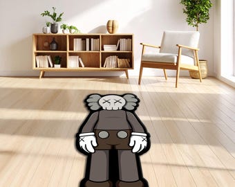 Tapete com personagem de desenho animado, estilo pop art, moderno, para sala de estar.