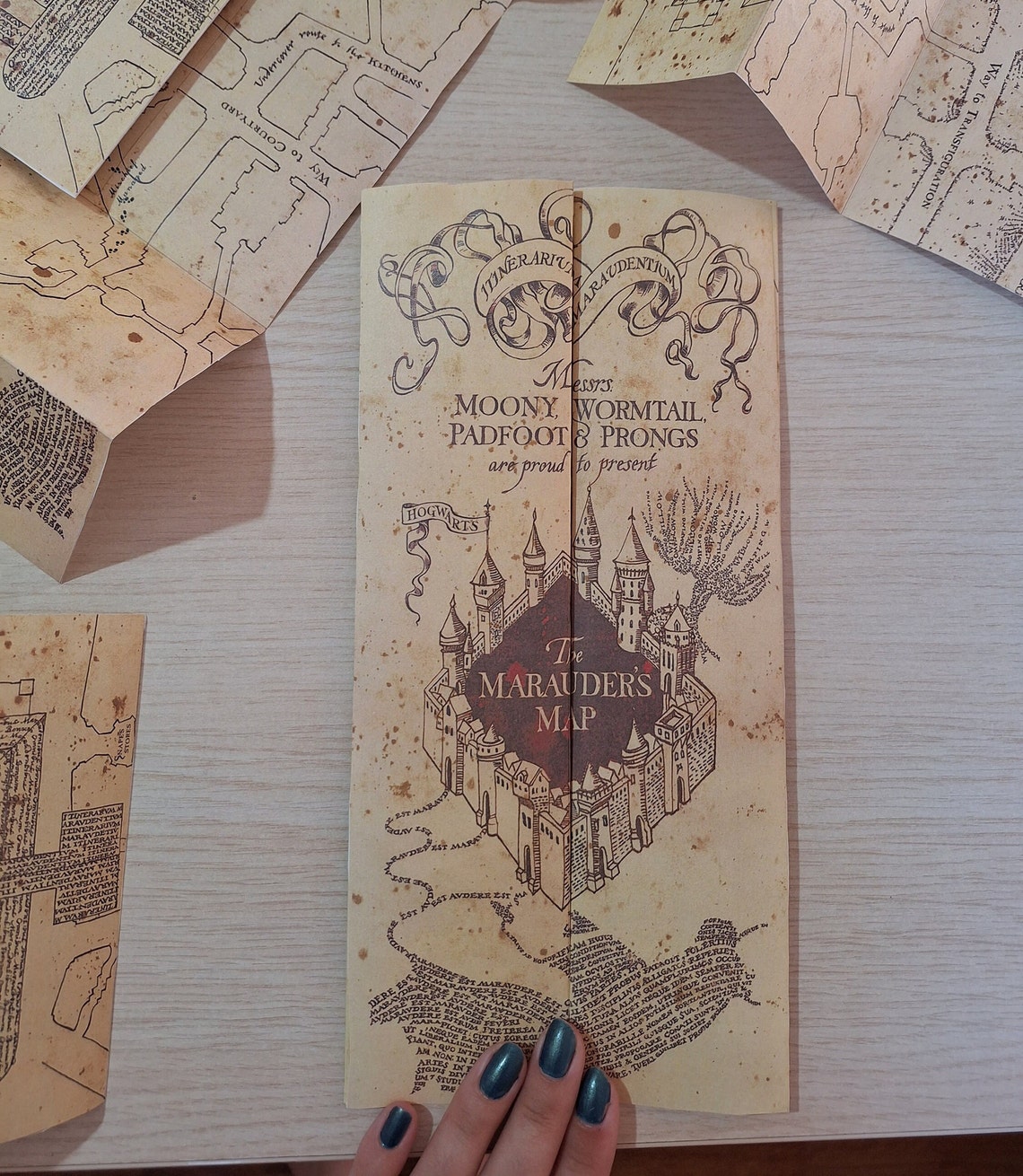 Marauder's Map Printable PDF HP Foldable Marauder's - Etsy
