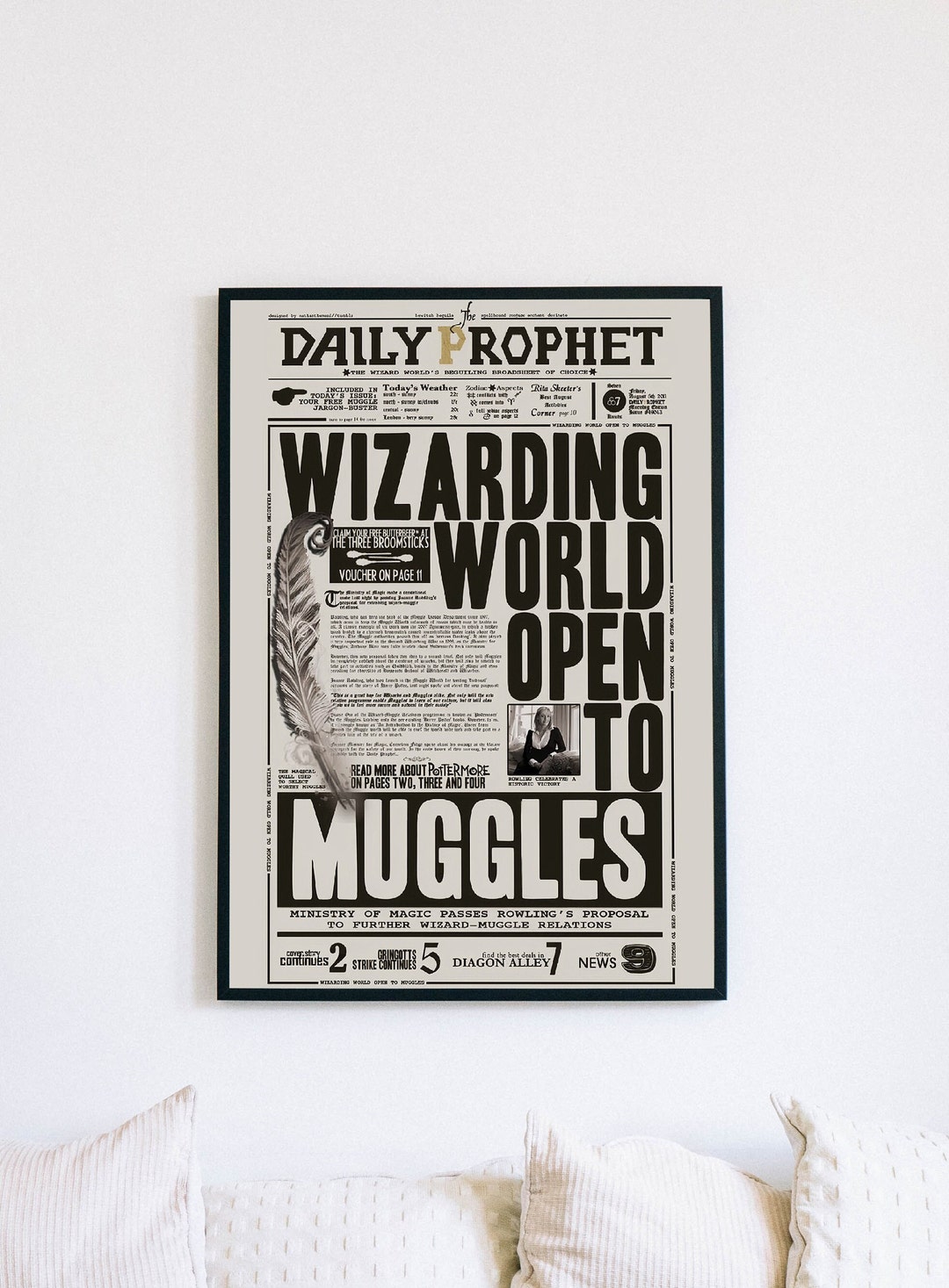 Daily Prophet Page Printable PDF, HP Digital Poster, Daily Prophet ...